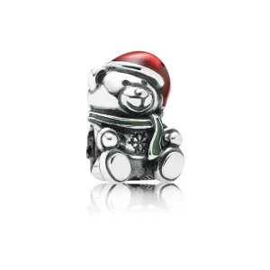 (Bild für) PANDORA Weihnachts-Teddybär-Charm - 791391ENMX