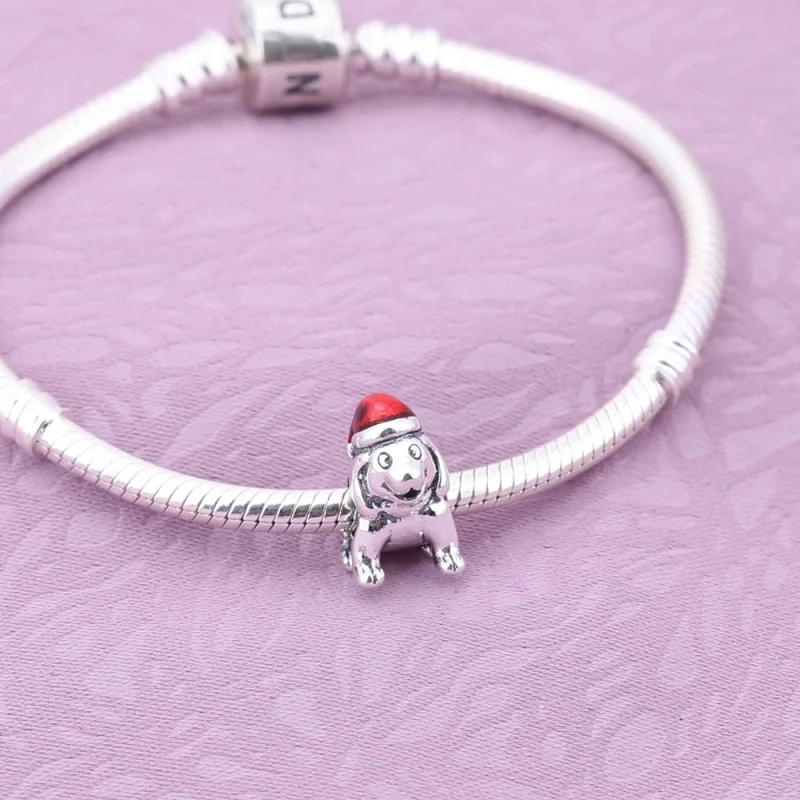 (Bild für) PANDORA Weihnachts-Welpen-Charm - 791769EN39 - Ansicht 2