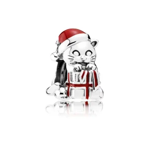 (Bild für) PANDORA Weihnachtskätzchen-Charm - 792007EN39