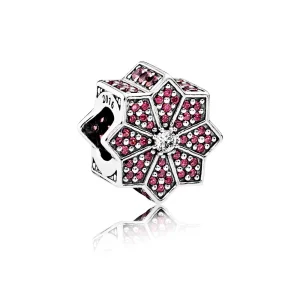(Bild für) PANDORA Weihnachtsstern-Charm, roter klarer CZ - 791989CZR