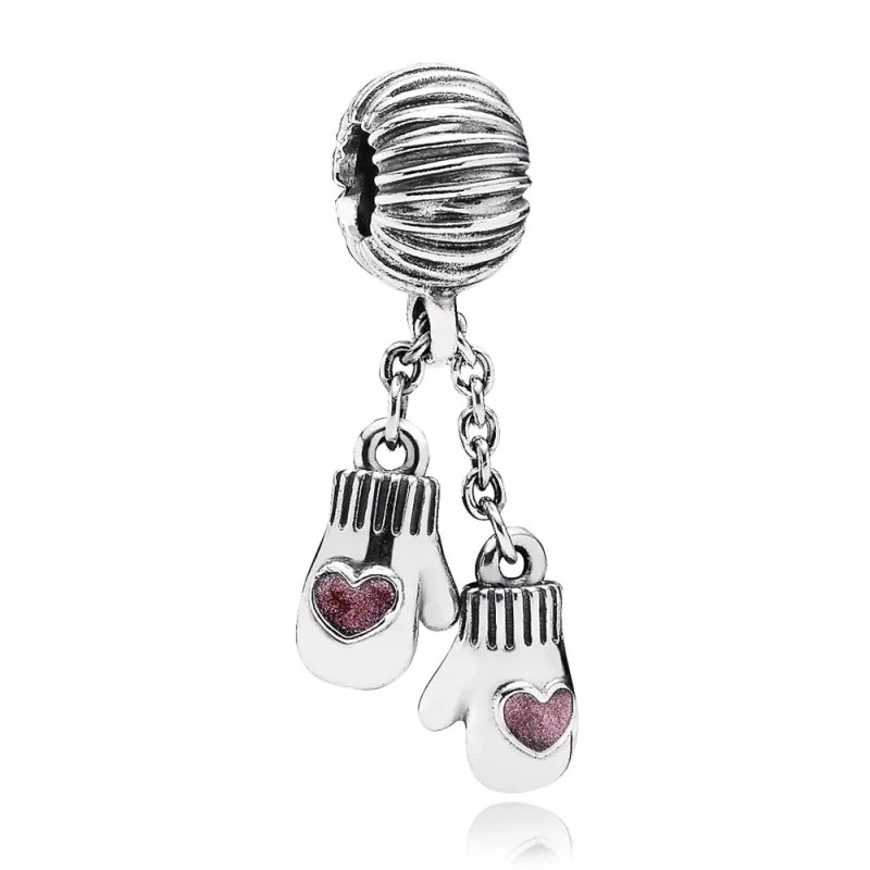 (Bild für) PANDORA Winter Fäustlinge Anhänger, rosa Emaille - 791181EN46