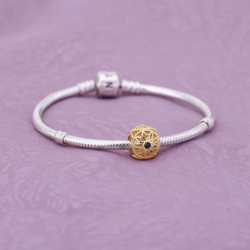 (Bild für) PANDORA Zarte Schönheit, schwarzer Spinell-Charm - 750821SPB - Ansicht 2
