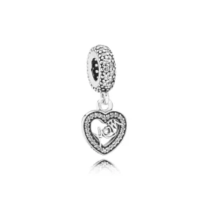 (Bild für) PANDORA Zentrum meines Herzens-Anhänger-Charms - 791521CZ