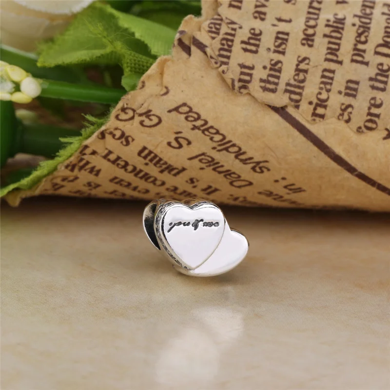 (Bild für) PANDORA Zwei-Herzen-Charm, klare CZ - 796560CZ - Ansicht 4