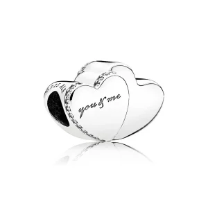(Bild für) PANDORA Zwei-Herzen-Charm, klare CZ - 796560CZ