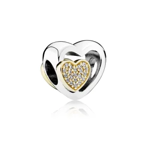 (Bild für) PANDORA Zwei Herzen in einem Charm - 791806CZ