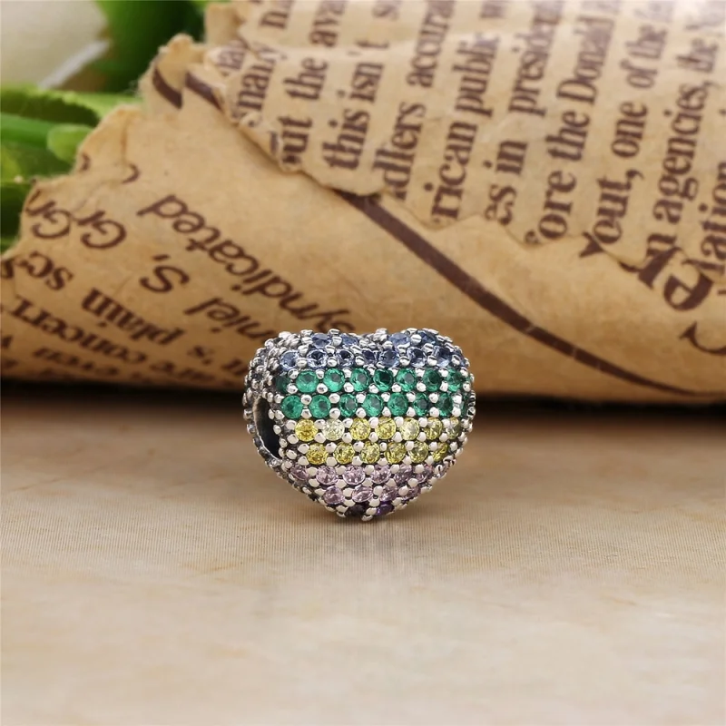 (Bild für) Pave Open My Heart Clip, PANDORA Mehrfarbig CZ - 797221NRPMX - Ansicht 2