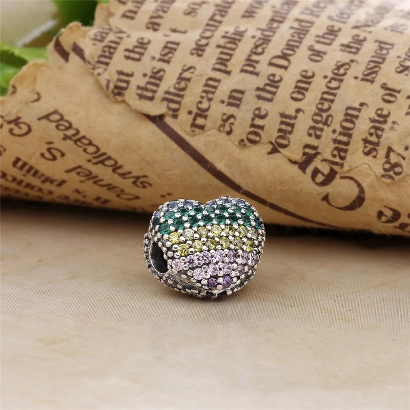 (Bild für) Pave Open My Heart Clip, PANDORA Mehrfarbig CZ - 797221NRPMX - Ansicht 3