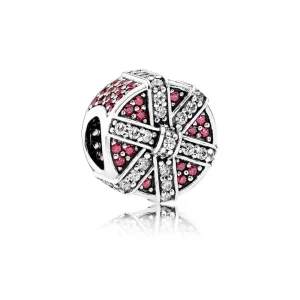 (Bild für) Schimmernder Geschenkanhänger von PANDORA, roter, klarer CZ - 792006CZR