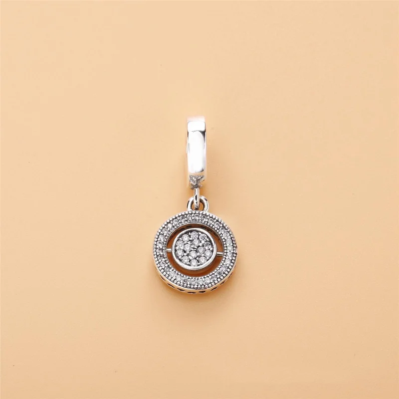 (Bild für) Spinning PANDORA Signature Dangle Charm, klare CZ - 797430CZ - Ansicht 2