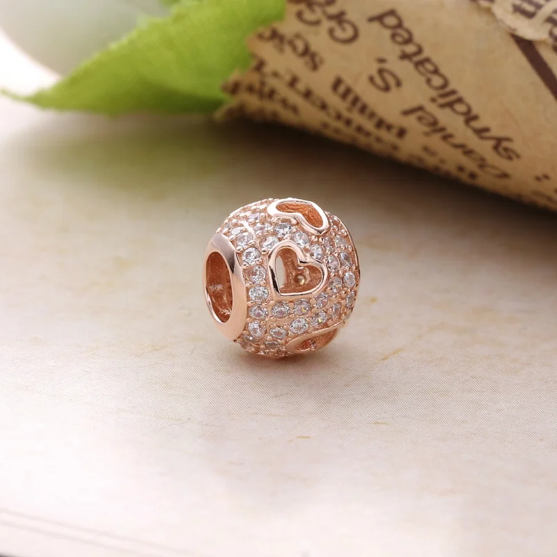 (Bild für) Tumbling Hearts Charm, PANDORA Rose™ Clear CZ - 781426CZ - Ansicht 2