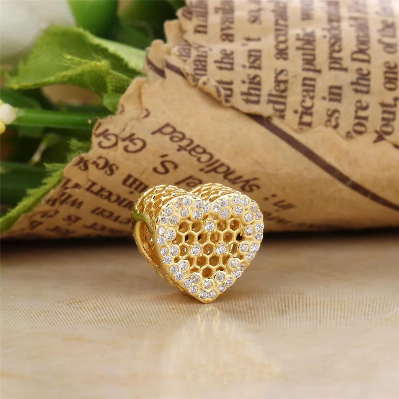 (Bild für) Wabenspitze-Charm, PANDORA Shine™ - 767039CZ - Ansicht 2