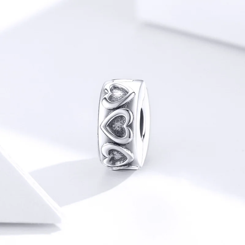 (Bild für) Silberner Vintage-Relief-Clip im Pandora-Stil - SCC1557 - Ansicht 4