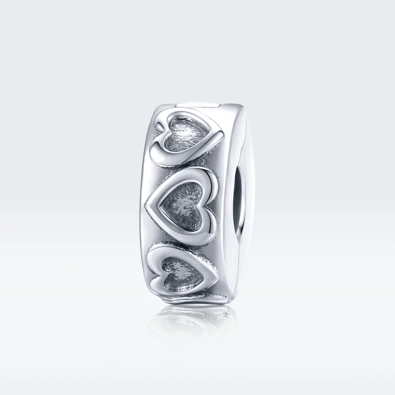 (Bild für) Silberner Vintage-Relief-Clip im Pandora-Stil - SCC1557 - Ansicht 5