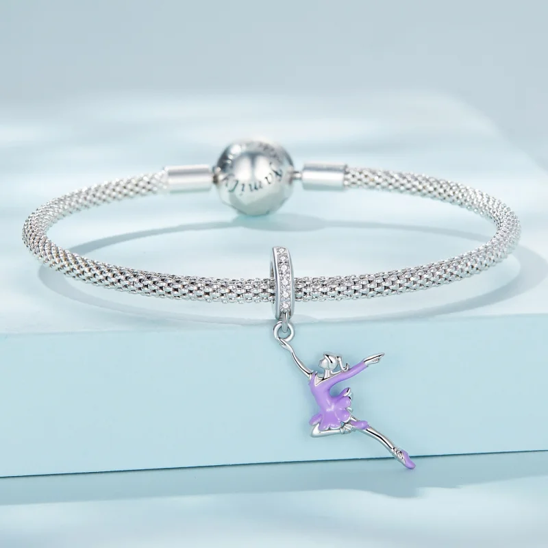 (Bild für) Ballerina-Mädchen-Anhänger im Pandora-Stil - SCC2394 - Ansicht 3