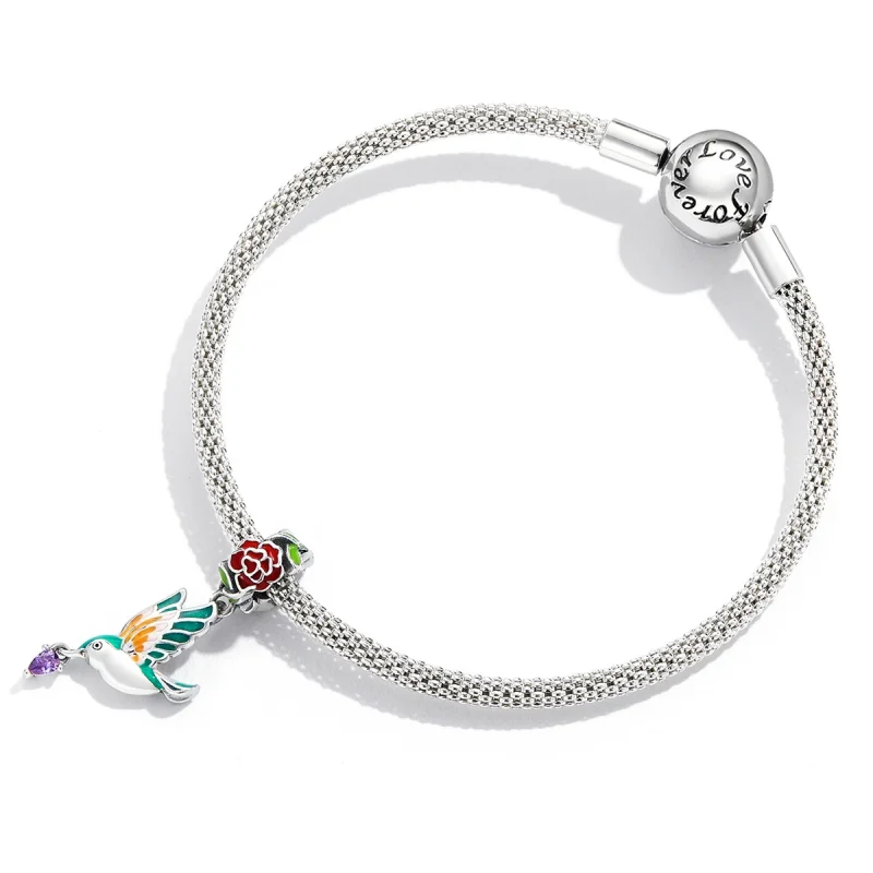(Bild für) Baumelnde Blumen und Vögel im Pandora-Stil - SCC2195 - Ansicht 4