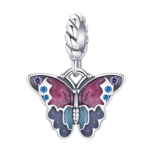 (Bild für) Baumelnder Traumschmetterling im Pandora-Stil - SCC1904