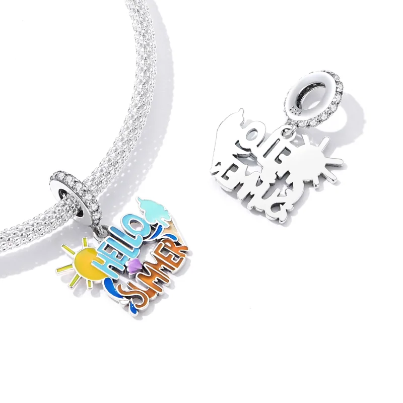 (Bild für) Baumelndes Schild „Hello Summer“ im Pandora-Stil - SCC2222 - Ansicht 4