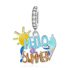(Bild für) Baumelndes Schild „Hello Summer“ im Pandora-Stil - SCC2222