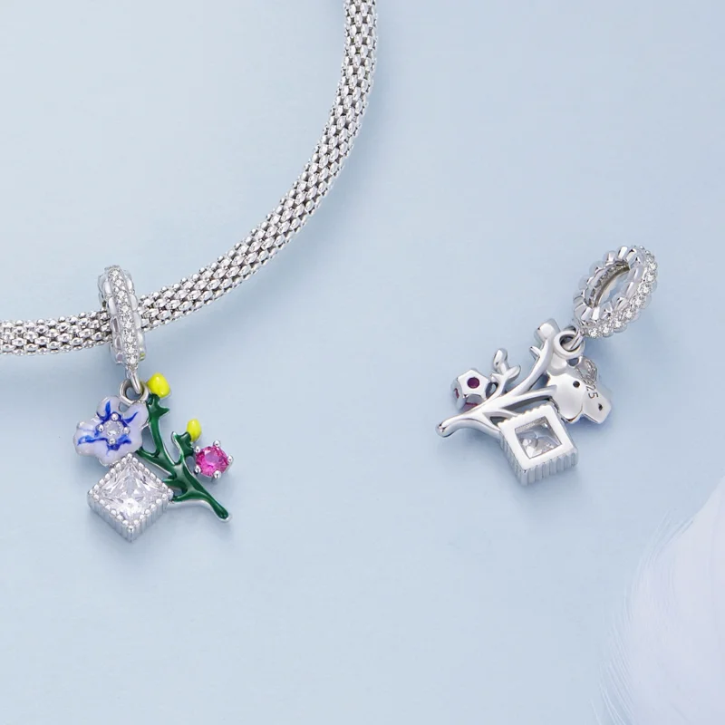 (Bild für) Blumen im Pandora-Stil baumeln - BSC645 - Ansicht 4