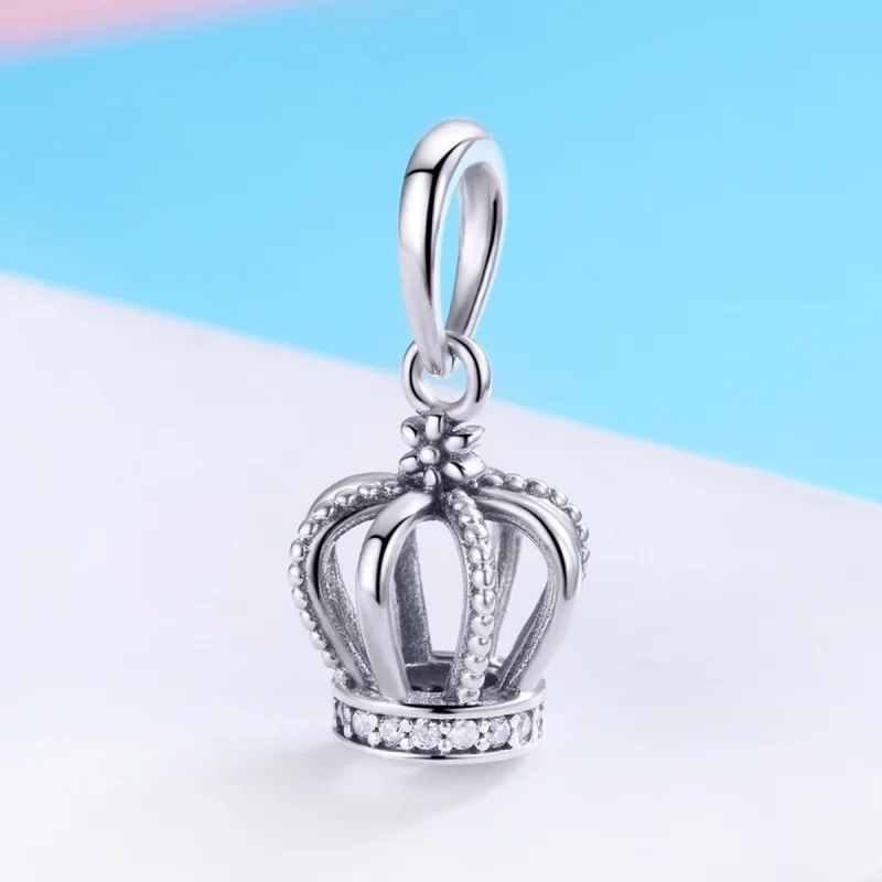 (Bild für) Eleganter Kronen-Anhänger im Pandora-Stil aus Silber - SCC781 - Ansicht 2