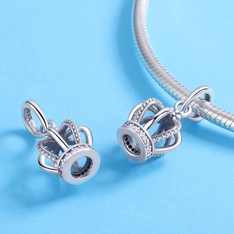 (Bild für) Eleganter Kronen-Anhänger im Pandora-Stil aus Silber - SCC781 - Ansicht 4
