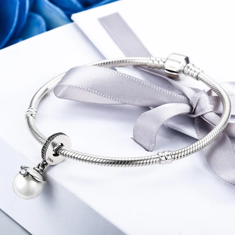 (Bild für) Eleganter Perlenanhänger im Pandora-Stil aus Silber - SCC137 - Ansicht 5