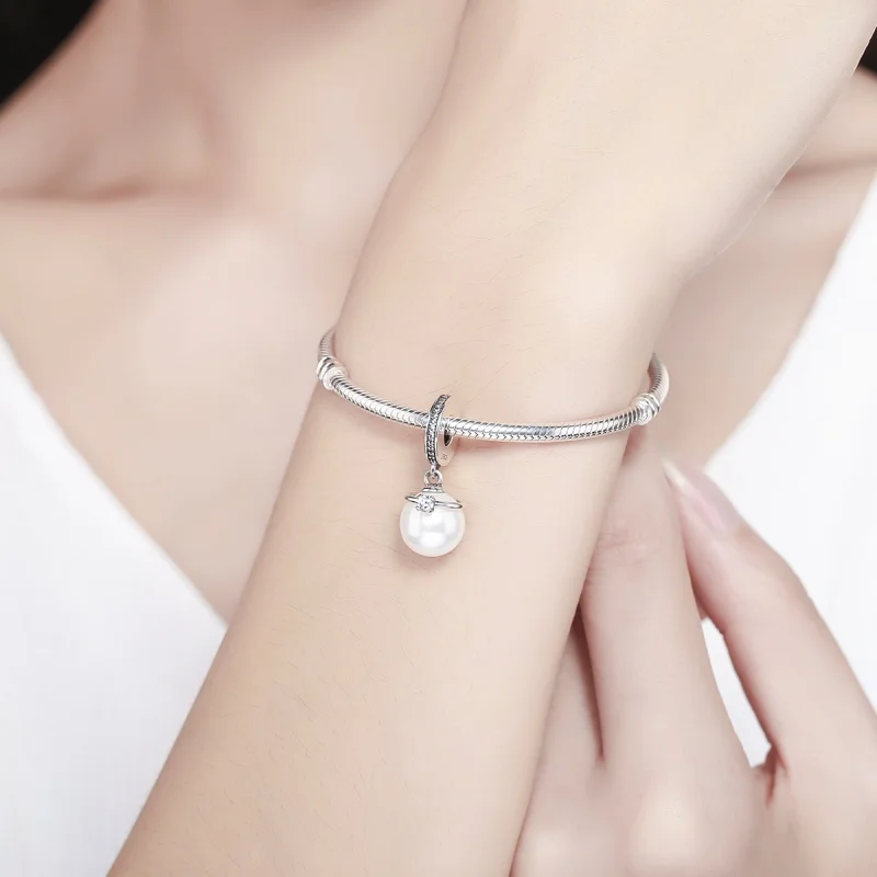 (Bild für) Eleganter Perlenanhänger im Pandora-Stil aus Silber - SCC137 - Ansicht 7