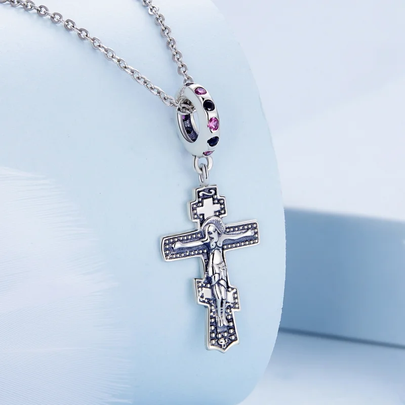 (Bild für) Jesus-Kreuz-Anhänger im Pandora-Stil - BSC668 - Ansicht 2