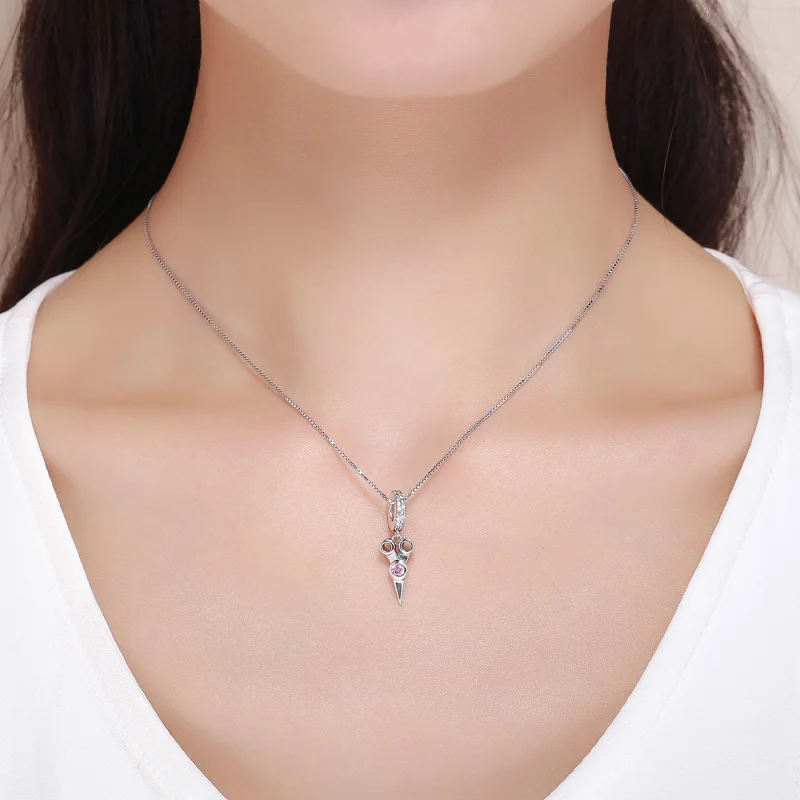 (Bild für) Kleine silberne Friseurschere im Pandora-Stil zum Aufhängen - SCC656 - Ansicht 6
