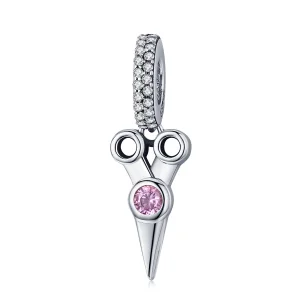 (Bild für) Kleine silberne Friseurschere im Pandora-Stil zum Aufhängen - SCC656