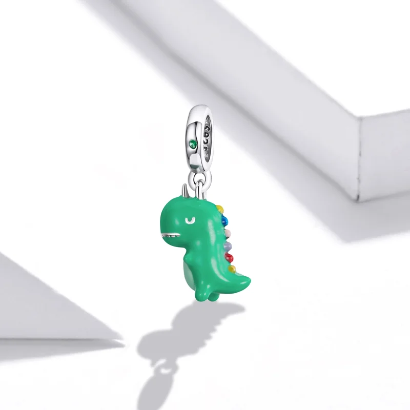 (Bild für) Lustiger kleiner Dinosaurier-Anhänger im Pandora-Stil - BSC460 - Ansicht 2