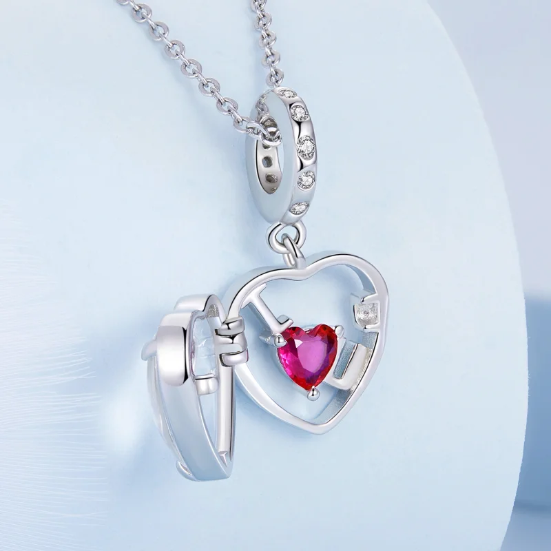 (Bild für) Medaillon „Ich liebe dich“ im Pandora-Stil, baumelnd - BSC681 - Ansicht 2