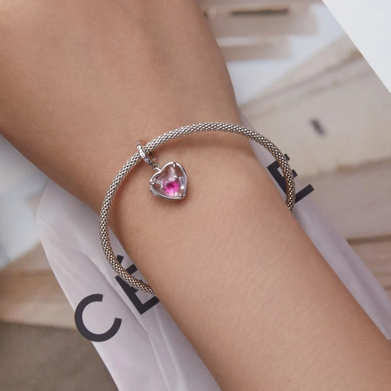 (Bild für) Medaillon „Ich liebe dich“ im Pandora-Stil, baumelnd - BSC681 - Ansicht 5