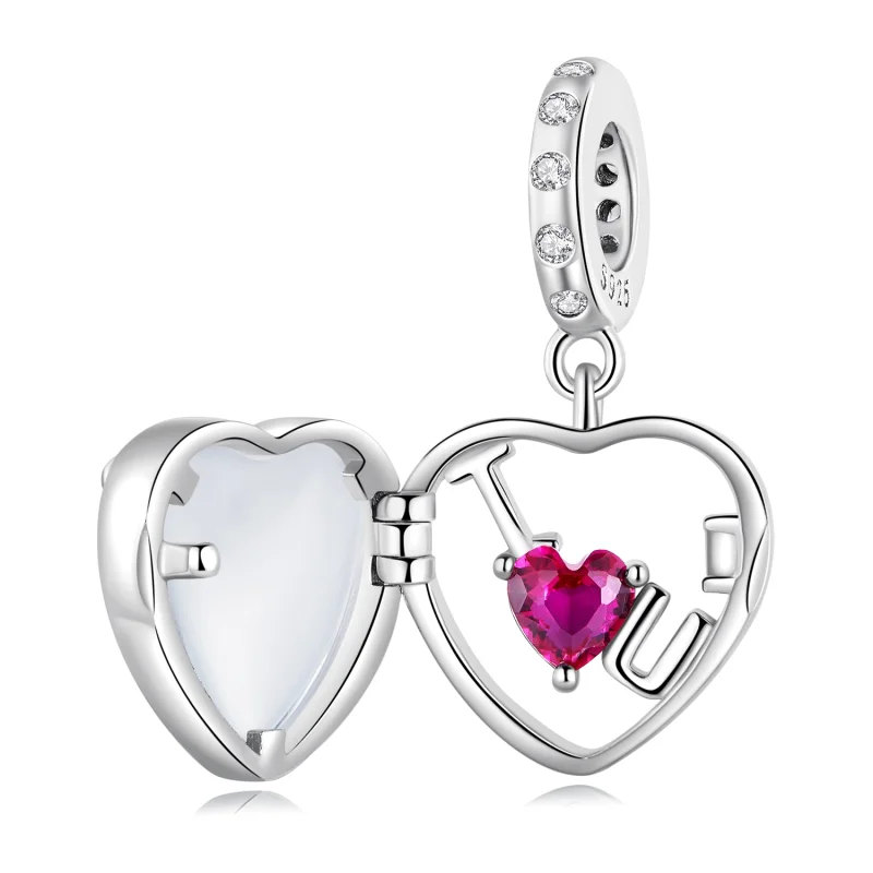 (Bild für) Medaillon „Ich liebe dich“ im Pandora-Stil, baumelnd - BSC681