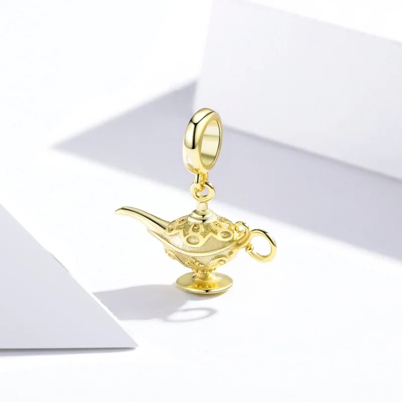 (Bild für) 18-karätig vergoldeter Magic Lamp-Anhänger im Pandora-Stil - SCC1819 - Ansicht 2