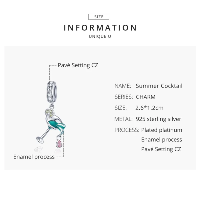 (Bild für) Pandora Charm Cocktail Glass - BSC262 - Ansicht 8