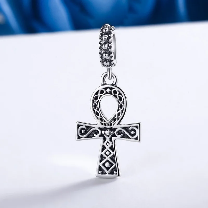 (Bild für) Pandora-Stil Silber Das Kreuz der Kraft des Retro-Glaubens baumeln - SCC185 - Ansicht 3