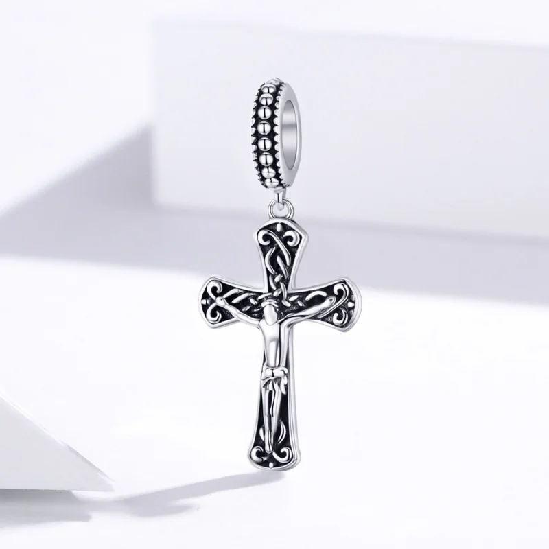 (Bild für) Pandora-Stil Silber Das Kreuz von Jesus baumeln - SCC1407 - Ansicht 2
