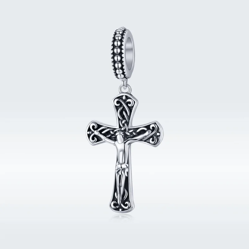 (Bild für) Pandora-Stil Silber Das Kreuz von Jesus baumeln - SCC1407 - Ansicht 5