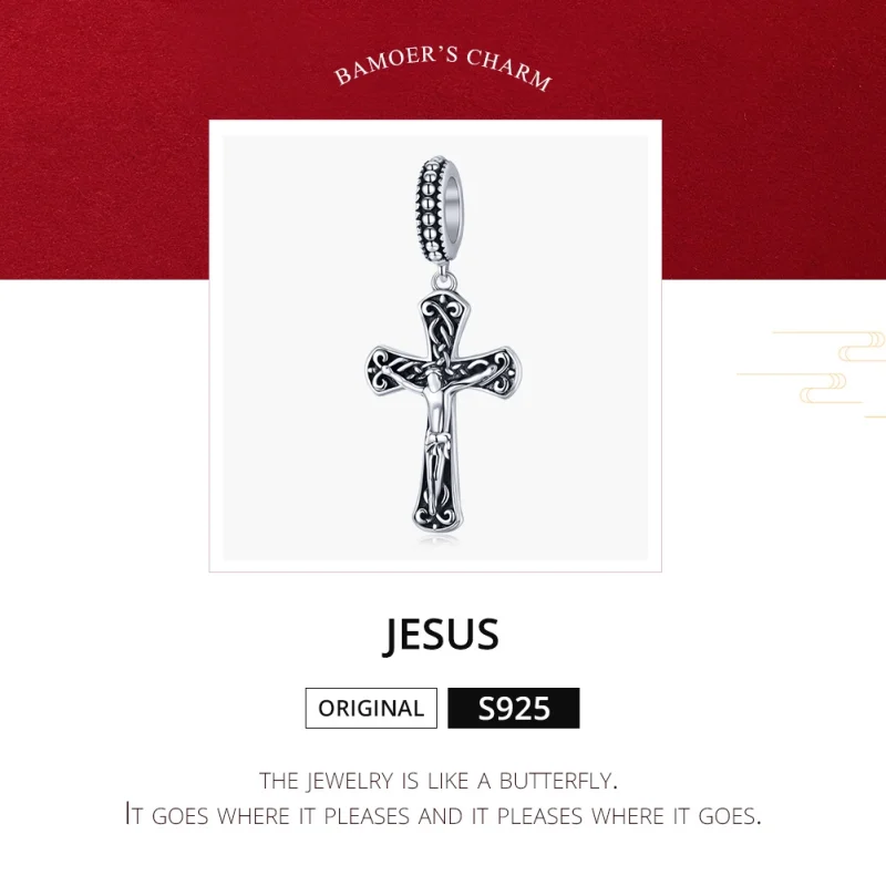 (Bild für) Pandora-Stil Silber Das Kreuz von Jesus baumeln - SCC1407 - Ansicht 8