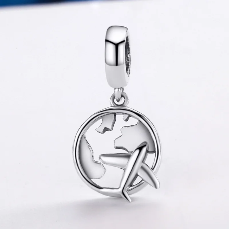 (Bild für) Pandora-Stil, Silber, ein Traum vom Reisen, baumelnd - SCC242 - Ansicht 4