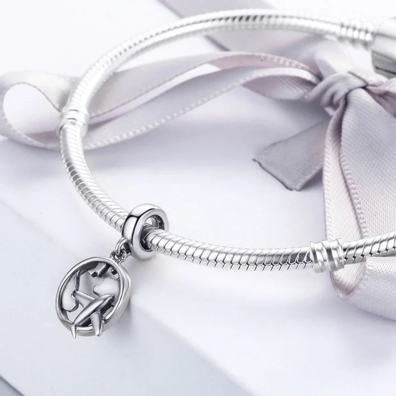 (Bild für) Pandora-Stil, Silber, ein Traum vom Reisen, baumelnd - SCC242 - Ansicht 5
