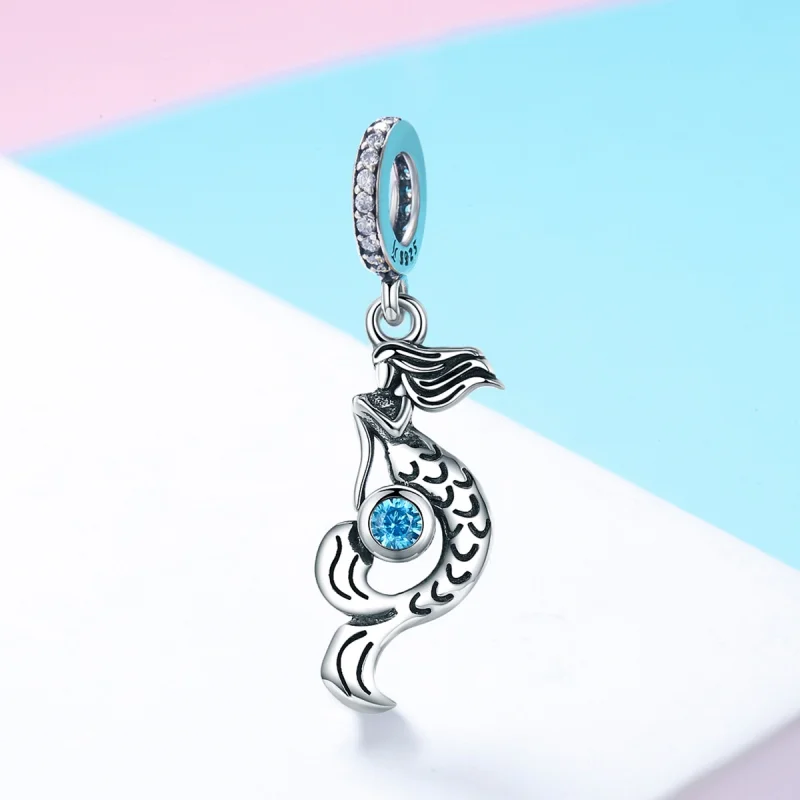 (Bild für) Pandora-Stil-Silberanhänger „The Thought of Mermaids“. - SCC824 - Ansicht 2