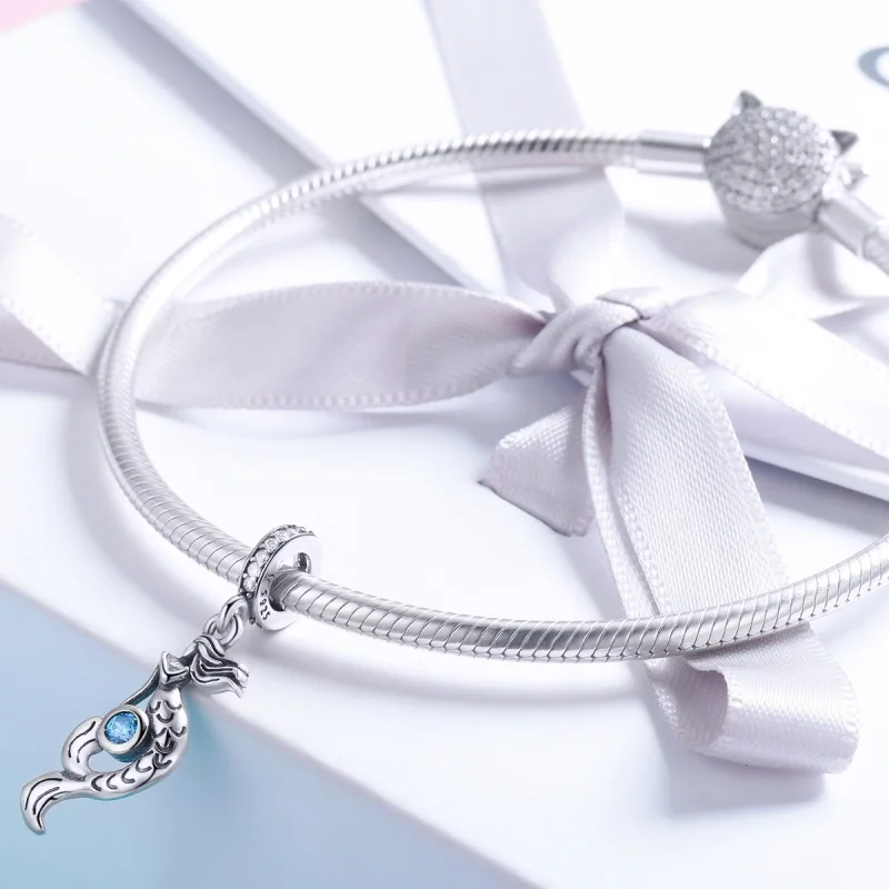(Bild für) Pandora-Stil-Silberanhänger „The Thought of Mermaids“. - SCC824 - Ansicht 4