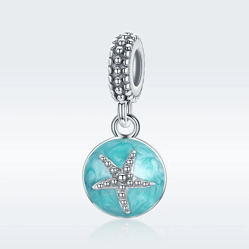(Bild für) Pandora-Stil, silberner Sommer-Stil, blaues Meer-Ohrhänger - SCC136 - Ansicht 8