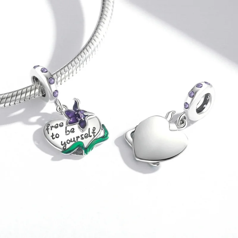 (Bild für) Pandora Style Feminine Power-Love Purple Iris Baumeln - SCC2143 - Ansicht 4