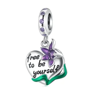 (Bild für) Pandora Style Feminine Power-Love Purple Iris Baumeln - SCC2143