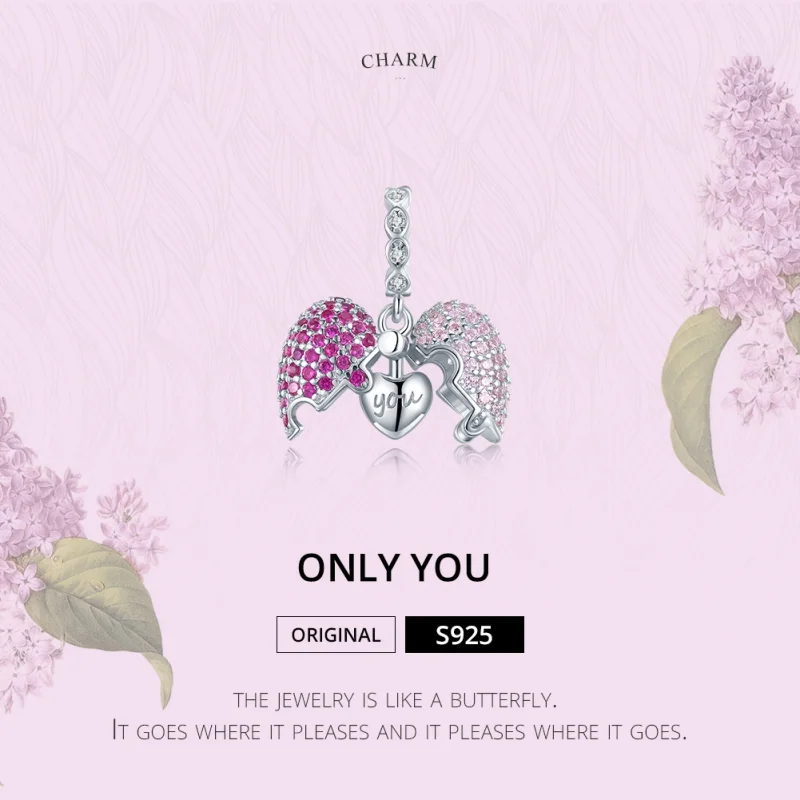 (Bild für) Pandora Style Silber Only You Dangle - BSC282 - Ansicht 6