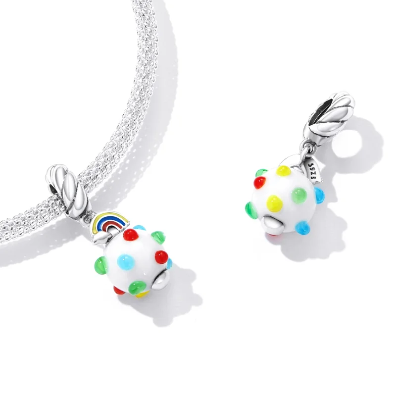 (Bild für) Regenbogen-Glas-Anhänger im Pandora-Stil - SCC2225 - Ansicht 4